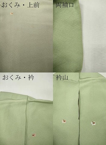 平和屋着物●訪問着　総刺繍　犬　いぬ　暈し染め　金糸　ますいわ屋扱い　正絹　逸品　CABI9727ut