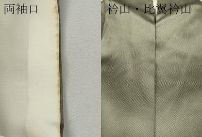 平和屋着物●豪華色留袖　作家物　駒刺繍　飛鶴草花文　金彩　正絹　逸品　CABI9728ut