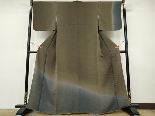 平和屋着物●訪問着　斜線霞文　鬼しぼ縮緬　正絹　逸品　CABI9729ut
