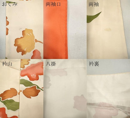 平和屋着物●上質な小紋　地紋起こし　枝花文　正絹　逸品　CABI9730ut