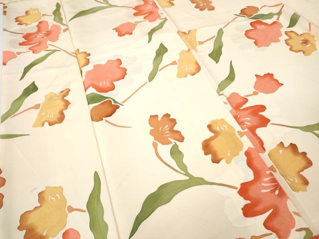 平和屋着物●上質な小紋　地紋起こし　枝花文　正絹　逸品　CABI9730ut