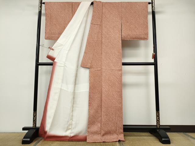 平和屋着物●大変加工の良い総絞り小紋　正絹　逸品　CABI9731ut