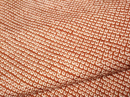 平和屋着物●大変加工の良い総絞り小紋　正絹　逸品　CABI9731ut