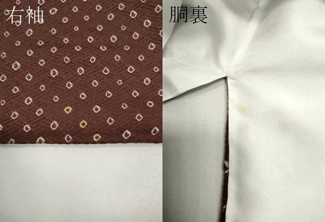 平和屋着物●訪問着　絞り　地紙人物御所車花文　金銀彩　正絹　逸品　CABI9732ut