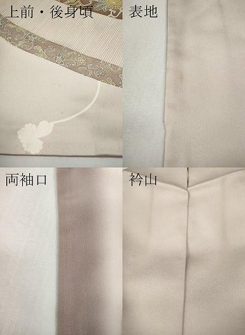 平和屋着物●訪問着　刺繍　花唐草文　金彩　正絹　逸品　CABI9733ut