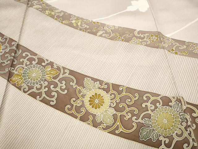 平和屋着物●訪問着　刺繍　花唐草文　金彩　正絹　逸品　CABI9733ut