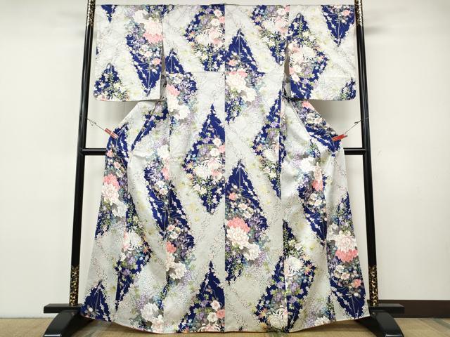 平和屋着物●上質な小紋　花籠文　金彩　やまと誂製　正絹　逸品　CABI9737ut