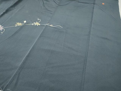 平和屋着物●本加賀友禅作家　白坂幸蔵　訪問着　蔦の葉花文　正絹　逸品　CABI9738ut