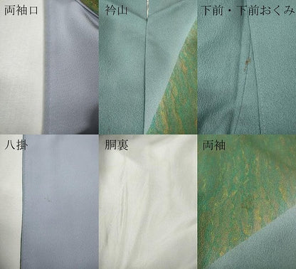 平和屋着物●訪問着　舞花文　暈し染め　金彩　正絹　逸品　CABI9742ut