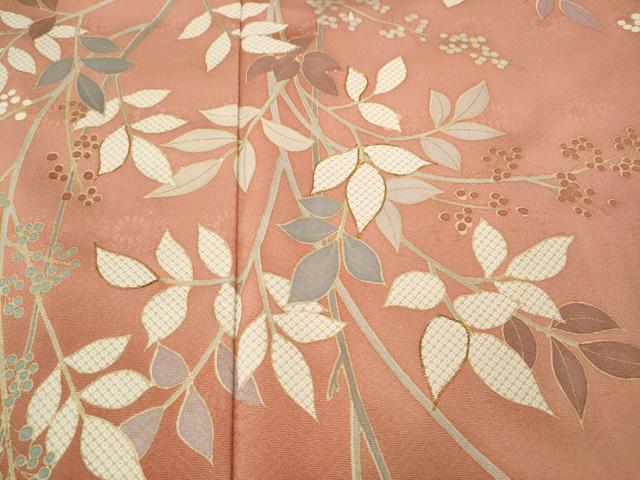 平和屋着物●訪問着　駒刺繍　枝花文　暈し染め　金彩　正絹　逸品　CABI9743ut