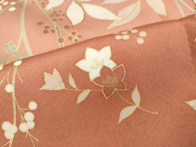 平和屋着物●訪問着　駒刺繍　枝花文　暈し染め　金彩　正絹　逸品　CABI9743ut
