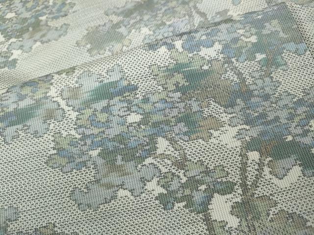 平和屋着物●本場大島紬　白大島　総絣　草木文　正絹　逸品　CABI9745ut