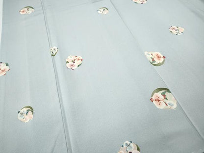 平和屋着物●上質な小紋　花丸文　ロング丈　正絹　逸品　未使用　CABI9748ut