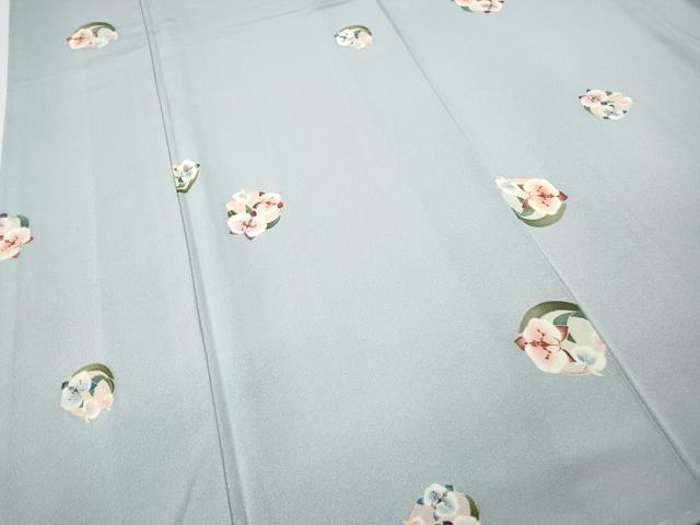 平和屋着物●上質な小紋　花丸文　ロング丈　正絹　逸品　未使用　CABI9748ut
