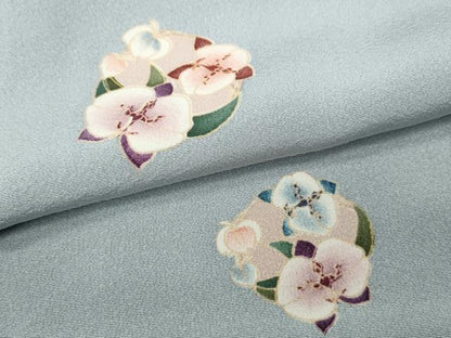 平和屋着物●上質な小紋　花丸文　ロング丈　正絹　逸品　未使用　CABI9748ut