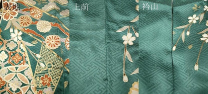 平和屋着物●豪華振袖　飛鶴花文　暈し染め　金彩　正絹　逸品　CABI9752ut