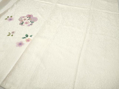 平和屋着物●豪華振袖　舞桜文　暈し染め　銀通し地　正絹　逸品　CABI9753ut