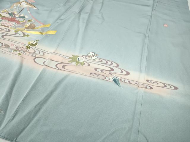 平和屋着物●豪華色留袖　作家物　駒刺繍　宝船　金彩　正絹　逸品　CABI9760ut