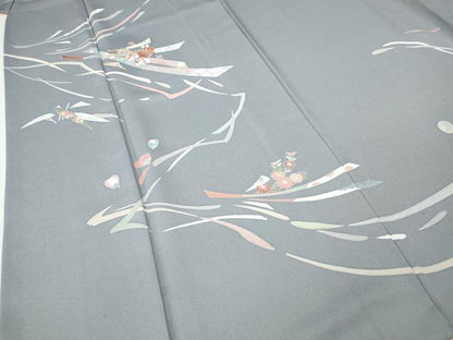 平和屋着物●訪問着　駒刺繍　宝尽くし花文　正絹　逸品　CABI9763ut