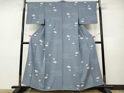 平和屋着物●上質な小紋　舞葉文　正絹　逸品　CABI9764ut