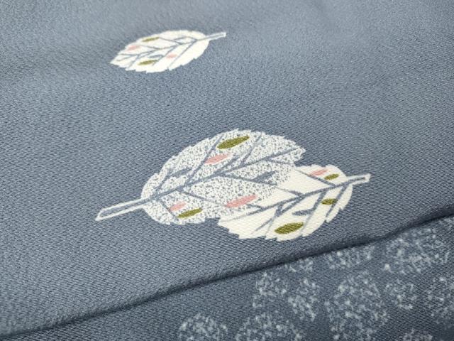 平和屋着物●上質な小紋　舞葉文　正絹　逸品　CABI9764ut