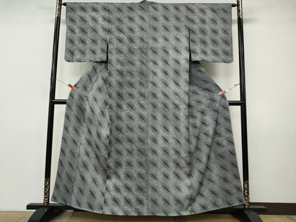 平和屋着物●絞りの開祖　竹田庄九郎　小紋　総絞り　吉祥文　黒地　正絹　逸品　未使用　CABI9766ut