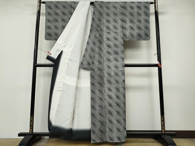 平和屋着物●絞りの開祖　竹田庄九郎　小紋　総絞り　吉祥文　黒地　正絹　逸品　未使用　CABI9766ut