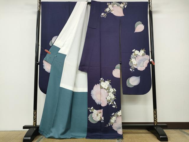 平和屋着物▽豪華振袖 舞花文 金彩 正絹 逸品 AAAX0995ck 平和屋着物