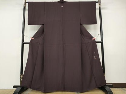 平和屋着物●松尾光琳　色無地　似せ紫色　健勝苑扱い　正絹　逸品　CABI9768ut