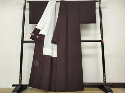 平和屋着物●松尾光琳　色無地　似せ紫色　健勝苑扱い　正絹　逸品　CABI9768ut