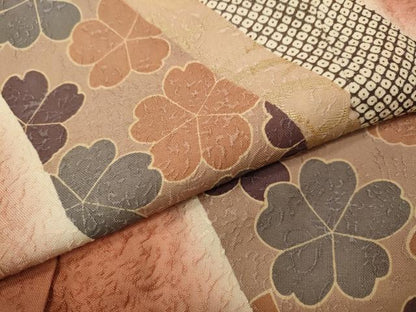 平和屋着物●訪問着　鹿の子舞花文　暈し染め　金彩　正絹　逸品　CABI9769ut