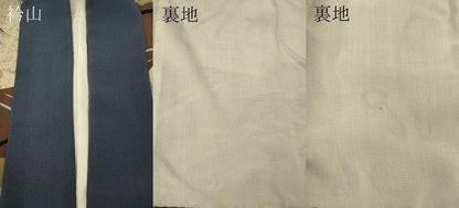 平和屋着物●男性　長襦袢　袷　カタツムリ　扇面詩歌文　鬼しぼ縮緬　正絹　逸品　CABI9770ut