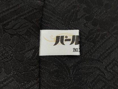平和屋着物●訪問着　総絞り　立波文　黒地　正絹　逸品　CABI9771ut