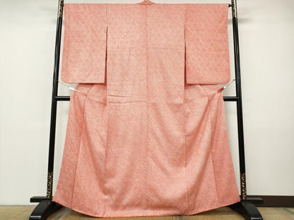 平和屋着物●大変加工の良い総絞り小紋　正絹　逸品　CABI9772ut