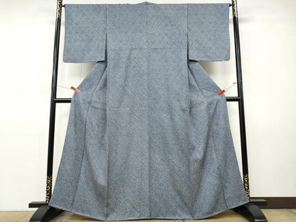 平和屋着物●大変加工の良い総絞り小紋　正絹　逸品　CABI9774ut
