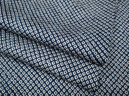 平和屋着物●大変加工の良い総絞り小紋　正絹　逸品　CABI9774ut