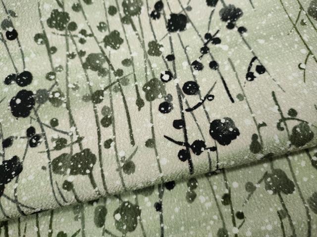 平和屋着物●上質な小紋　枝梅文　正絹　逸品　CABI9778ut