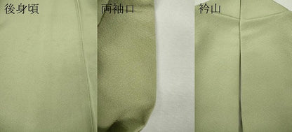 平和屋着物▼豪華色留袖　友禅　枝花文　抹茶色　正絹　逸品　CABI9781ut
