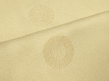 平和屋着物●上質な色無地　舞花地紋　蜂蜜色　ますいわ屋扱い　正絹　逸品　CABI9783ut