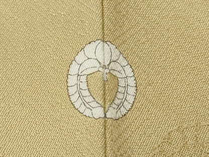平和屋着物●上質な色無地　舞花地紋　蜂蜜色　ますいわ屋扱い　正絹　逸品　CABI9783ut