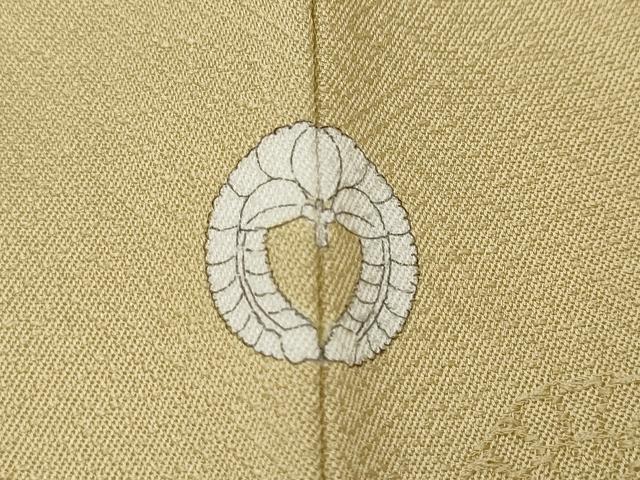 平和屋着物●上質な色無地　舞花地紋　蜂蜜色　ますいわ屋扱い　正絹　逸品　CABI9783ut