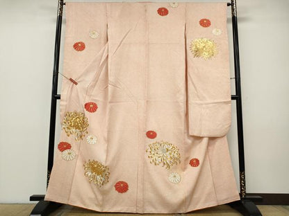 平和屋着物●豪華振袖　駒刺繍　絞り　乱菊　舞花文　正絹　逸品　CABI9787ut