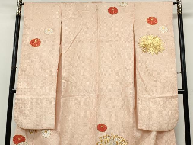 平和屋着物●豪華振袖　駒刺繍　絞り　乱菊　舞花文　正絹　逸品　CABI9787ut