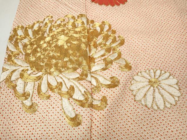 平和屋着物●豪華振袖　駒刺繍　絞り　乱菊　舞花文　正絹　逸品　CABI9787ut