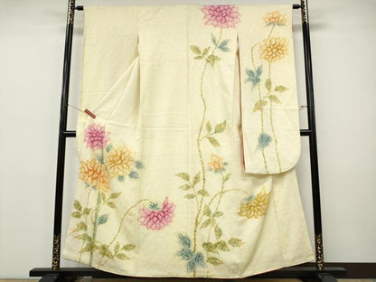 平和屋着物●豪華振袖　総絞り　枝花文　正絹　逸品　CABI9788ut