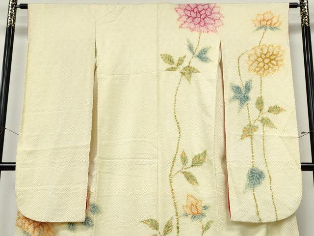 平和屋着物●豪華振袖　総絞り　枝花文　正絹　逸品　CABI9788ut