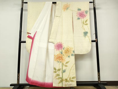 平和屋着物●豪華振袖　総絞り　枝花文　正絹　逸品　CABI9788ut