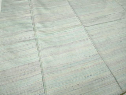 平和屋着物●紅花紬　米沢　横段霞文　正絹　逸品　CABI9790ut