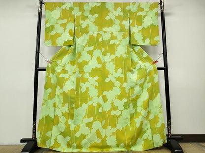 平和屋着物●上質な小紋　地紋起こし　枝花文　正絹　逸品　CABI9793ut