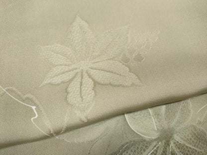 平和屋着物●上質な小紋　地紋起こし　蔦の葉文　暈し染め　正絹　逸品　CABI9794ut